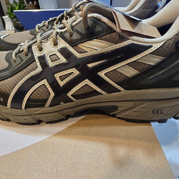 ASICS Gel-Venture 6 GORE-TEX Pepper / Black Coffee Mens Size 8 Trail Hiking NEW - Picture 2 of 16